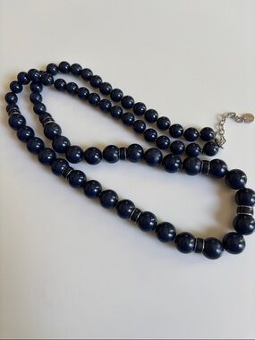 Navy blue beads from Talbots